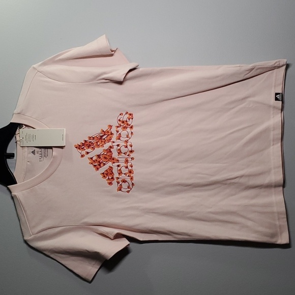 Adidas top womens size xs x-small tee t-shirt pink Adidas orange brown d… - Picture 1 of 17
